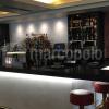 Polished Plaster and Travertino Bar Wall